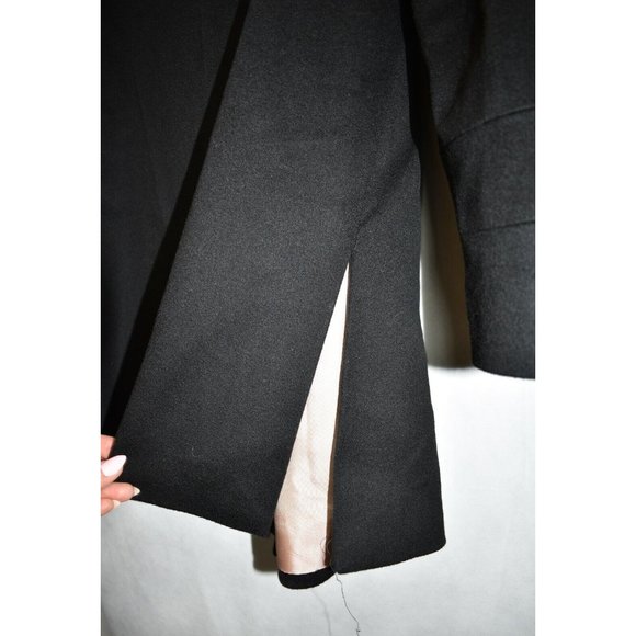 $1100 FLEURETTE Stand Collar LORA PIANA Wool Coat Jacket BLACK  CLASSY - Picture 9 of 10